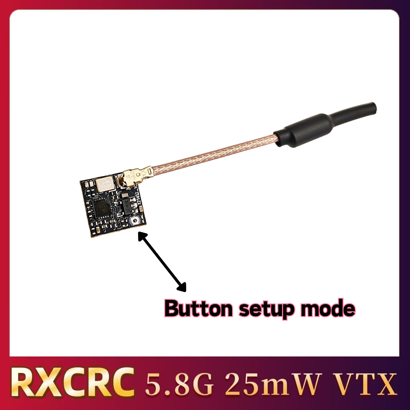 RXCRC 5.8GHz 48CH FPV 25mW Ana - Drone Transmitter 评论和价格